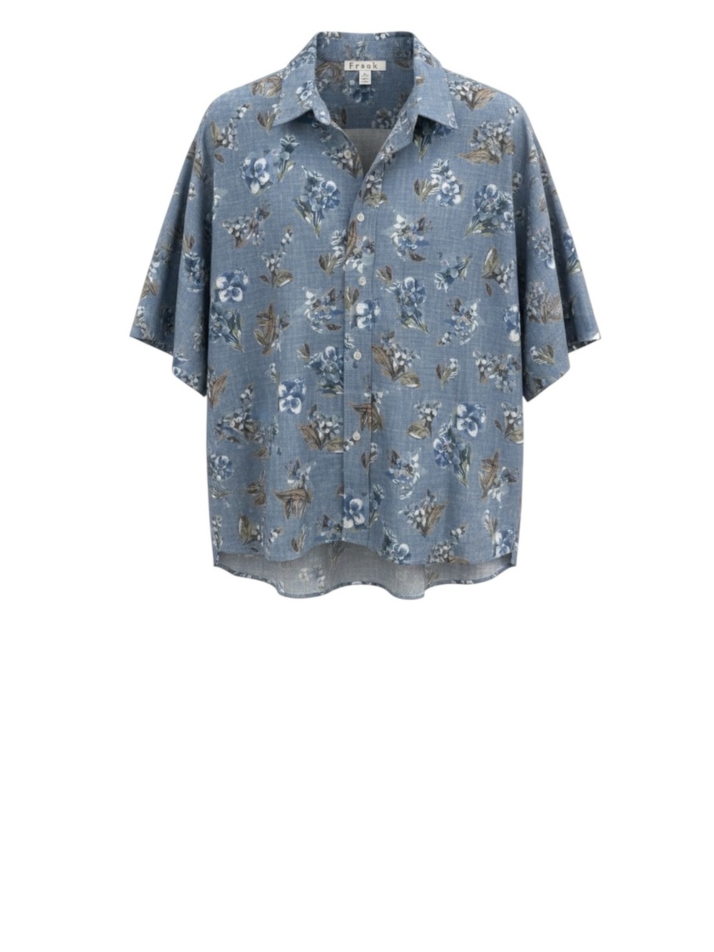 Frank & Eileen Rosie Relaxed Fit Linen Floral Short Sleeve V-Neck Buttonup Shirt